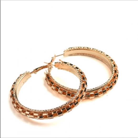 Jewelry - Gold-tone hoop earrings